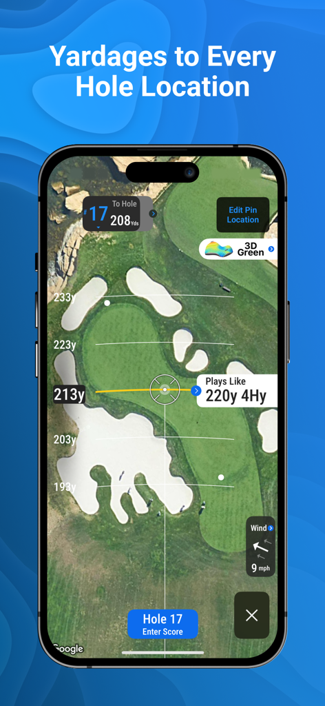 18Birdies: Golf GPS Tracker - 공중 골프 코스 GPS 거리 측정 및 플레이 시 거리를 표시하는 18Birdies 앱