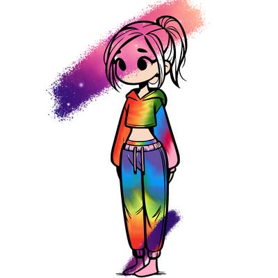 skinny girl in sweatpants