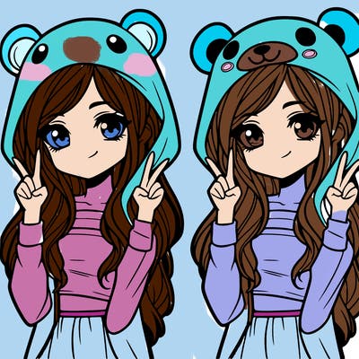 teen girl in animal costume