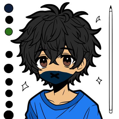 boy. messy hair anime