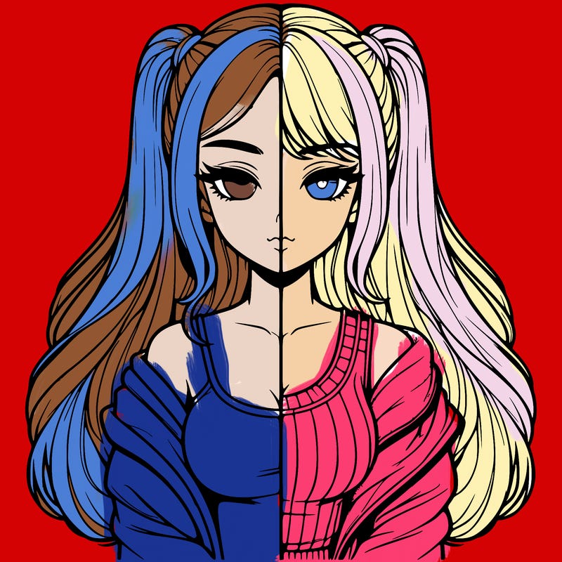 realistic girl split