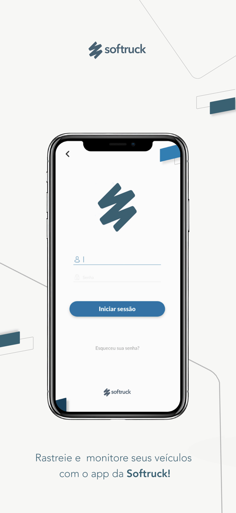 Softruck Flottenmanagement-App-Anmeldebildschirm auf einem iPhone