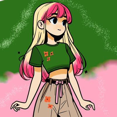 girl in a cute crop top