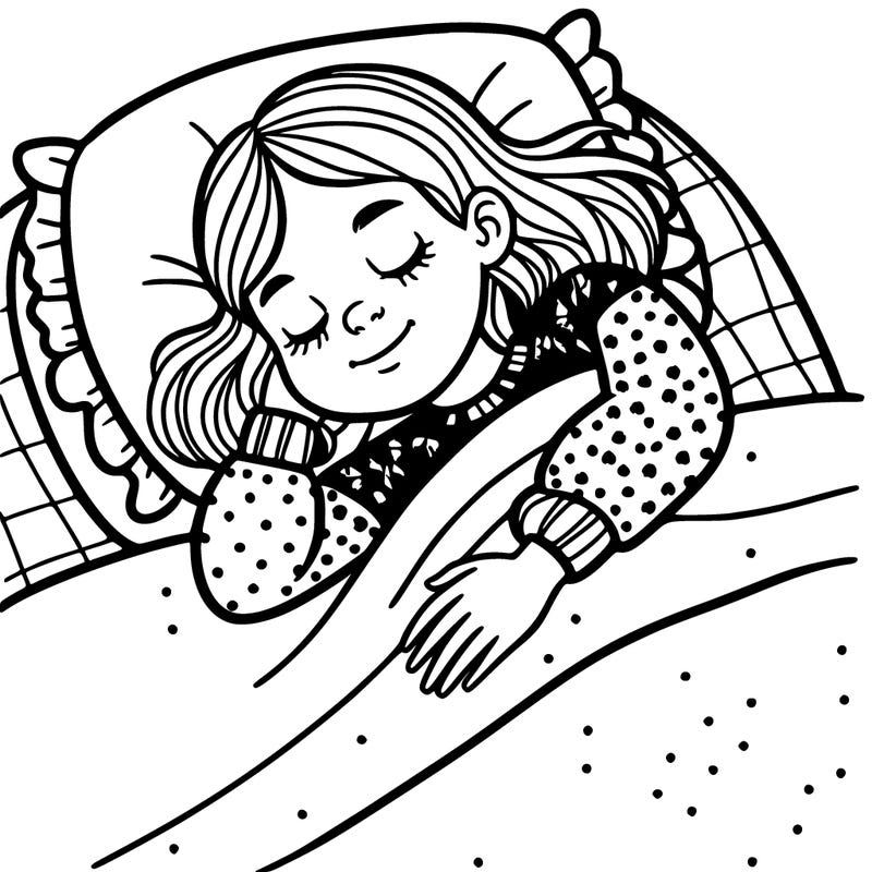 girl laying in bed sleeping