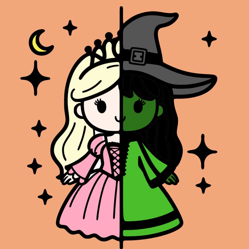 split princess and witch