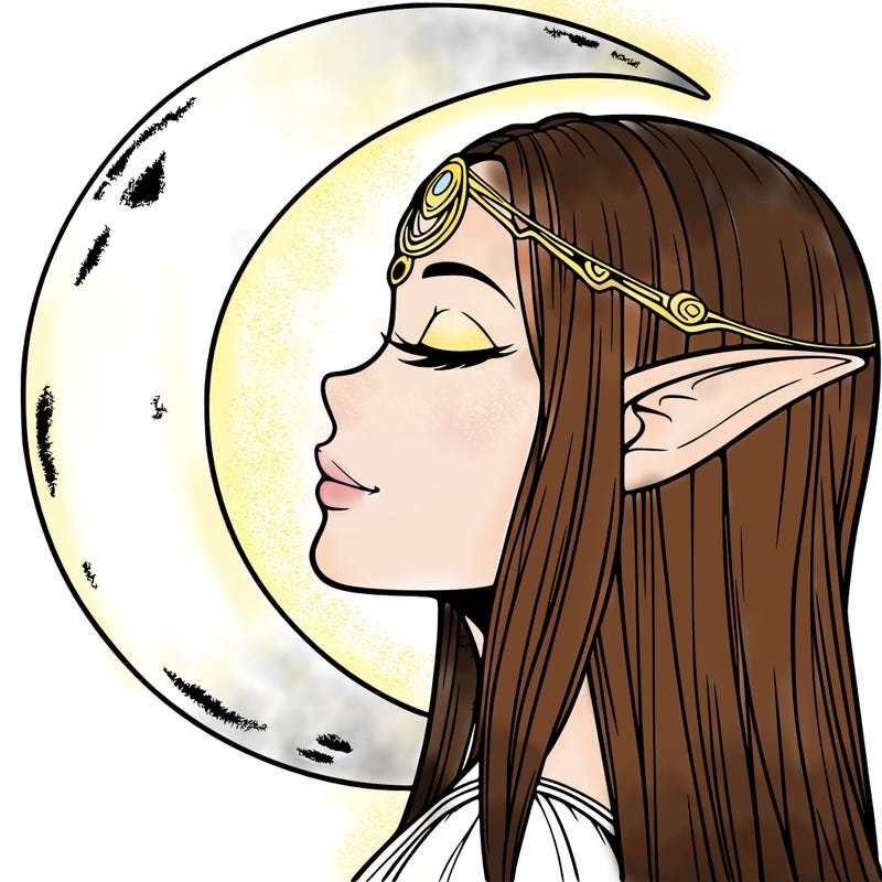 a realistic moon elf