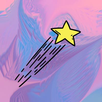 a shooting star in the sky