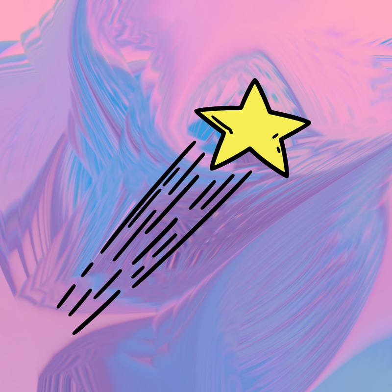 a shooting star in the sky