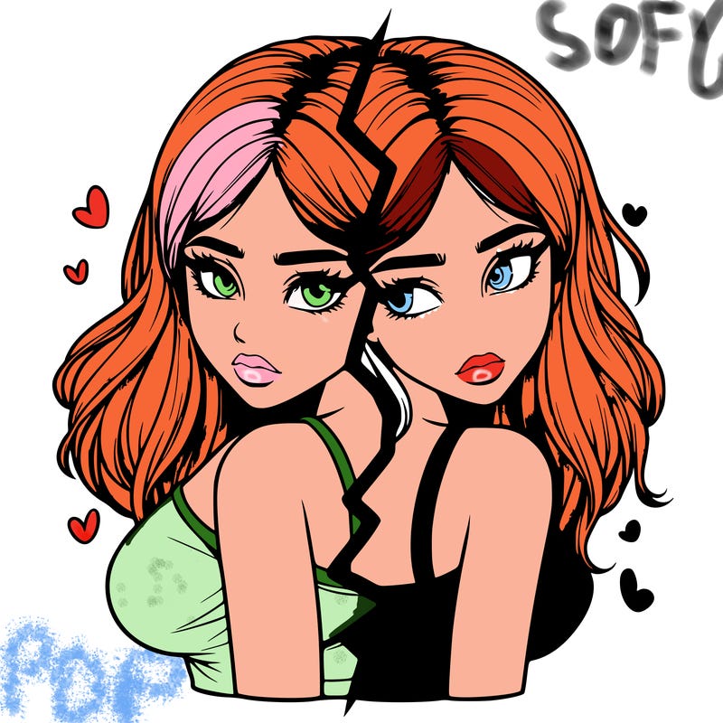 realistic girl split