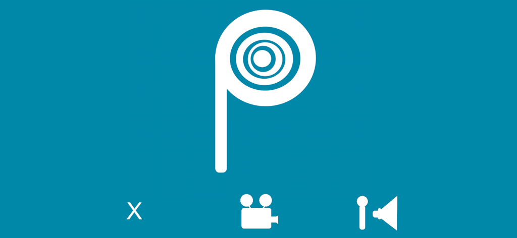 ipi - Minimalist interface of the iPi app featuring white icons on a teal background