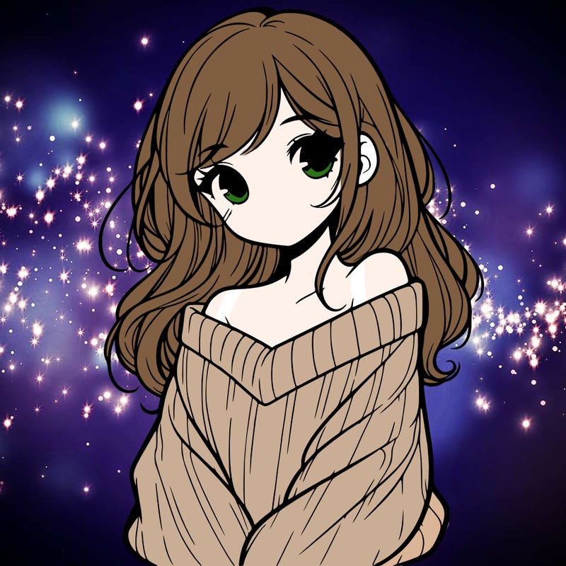 shy pretty girl wearing a sweater that is falling off one shoulder portrait