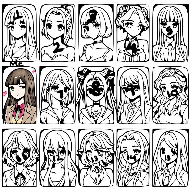 girls that look diffrent anime