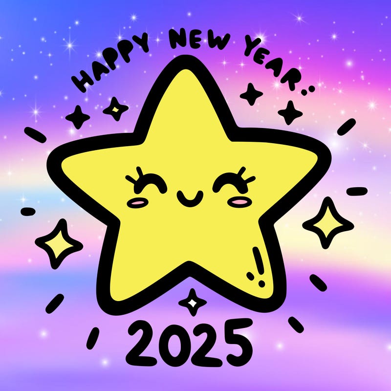 happy new year 2025 star wish
