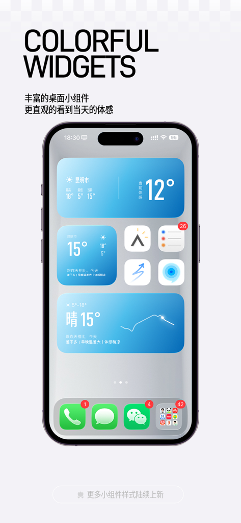 Smile Day - Weather forecast - Colorful weather widgets for Smile Day on an iPhone home screen
