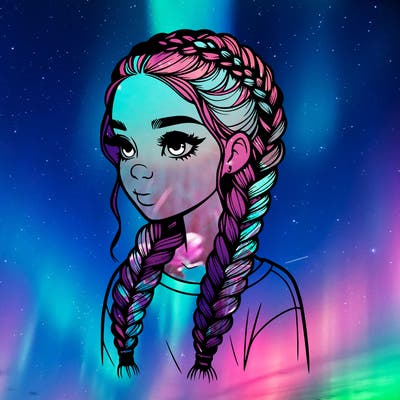 realistic girl with braids