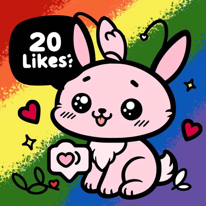 cute animal saying 20 likes?