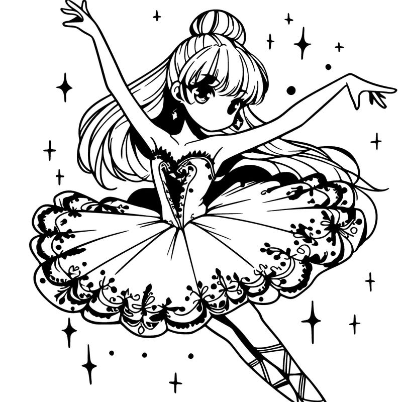 gorgeous anime ballet dancer