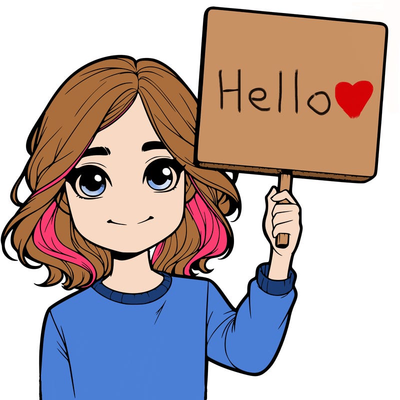 realistic girl holding up a sign