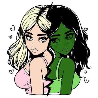 realistic girl split