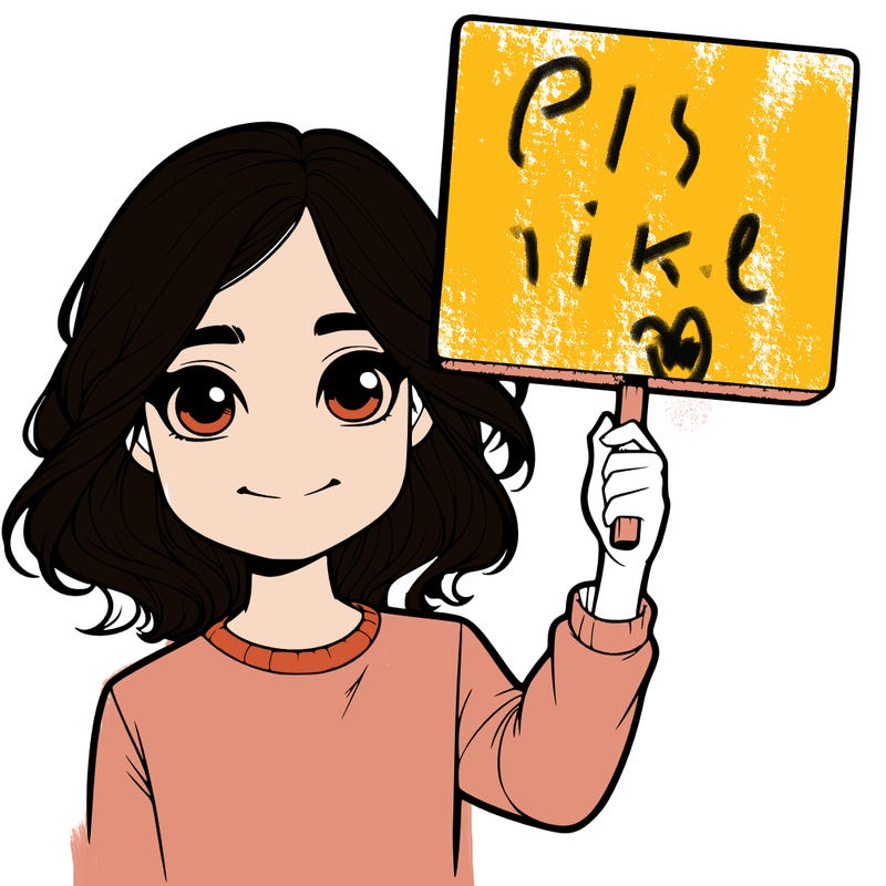 realistic girl holding up a sign