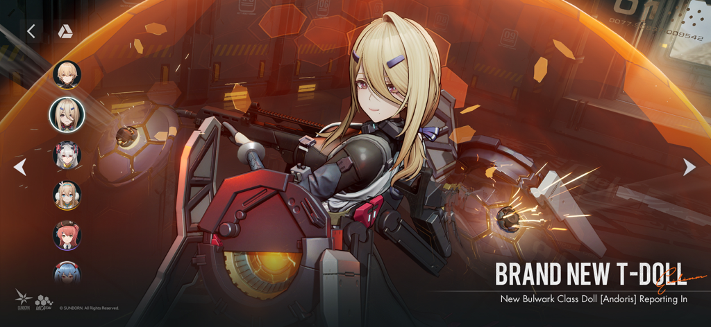 New Bulwark Class Doll Andoris reporting in Girls Frontline 2 Exilium