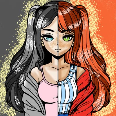 realistic girl split