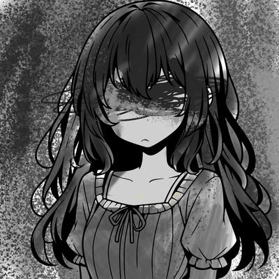 anime girl with no face