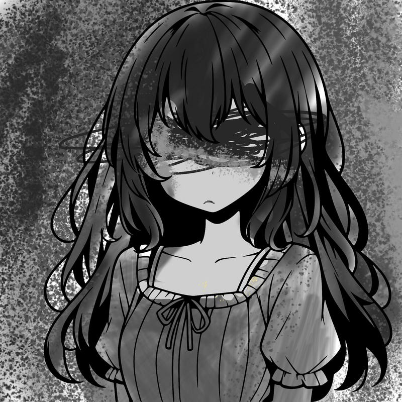 anime girl with no face