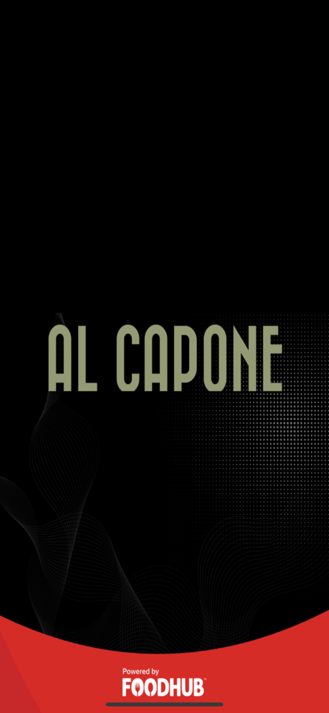 Al Capone Preston app splash screen featuring the restaurant logo