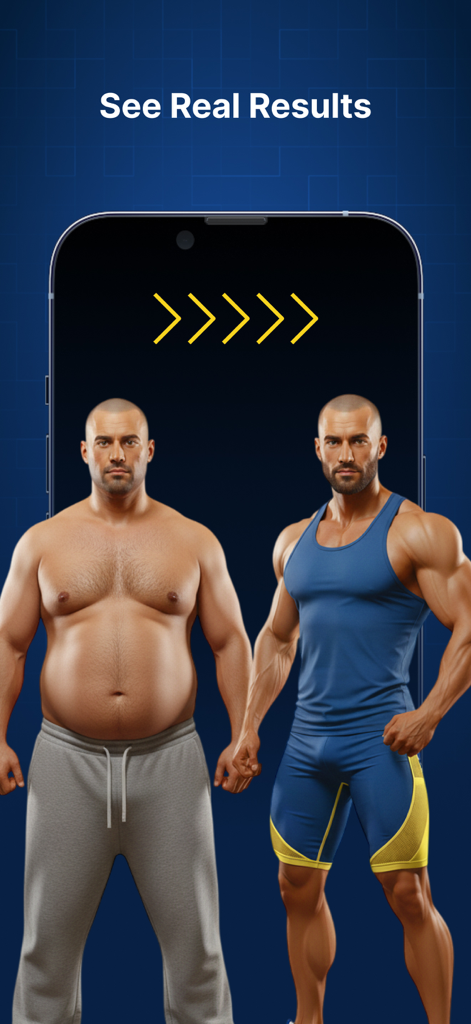 P4P Burnify: Weight Loss Plan - Resultados de transformación corporal antes y después que muestran pérdida de peso y ganancia muscular