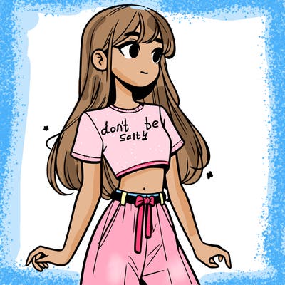 girl in a cute crop top