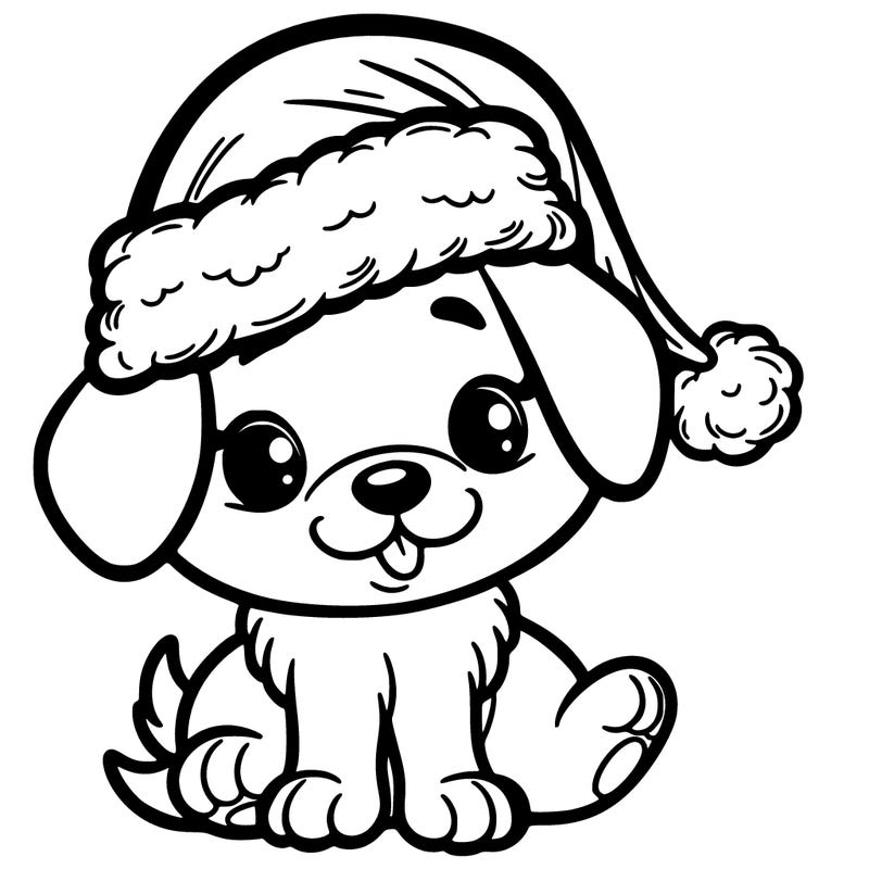 puppy with santa hat