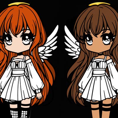 𝙶𝚒𝚛𝚕 𝚠𝚒𝚝𝚑 𝚠𝚒𝚝𝚑 𝚠𝚒𝚗𝚐𝚜 𝚕𝚘𝚗𝚐 𝚑𝚊𝚒𝚛 𝚊𝚗𝚍 𝚋𝚊𝚗𝚐𝚜