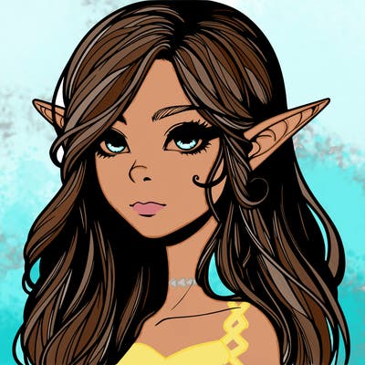 elf girl realistic dark fantasy