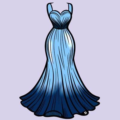 attractive long fashion dress