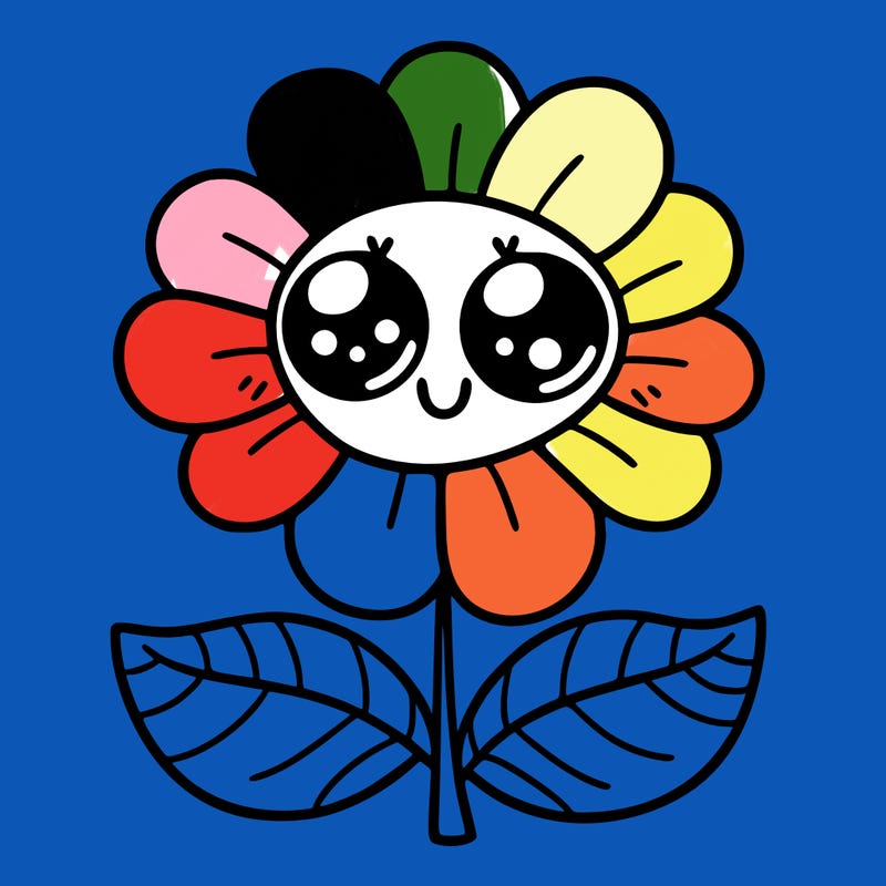 flower with eyes