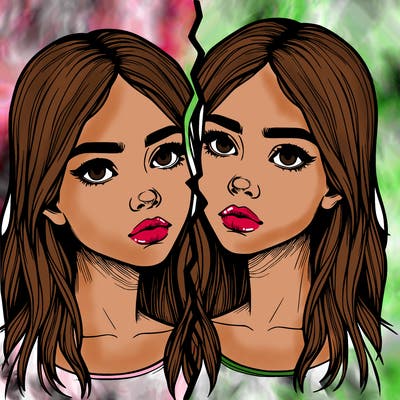 realistic girl split