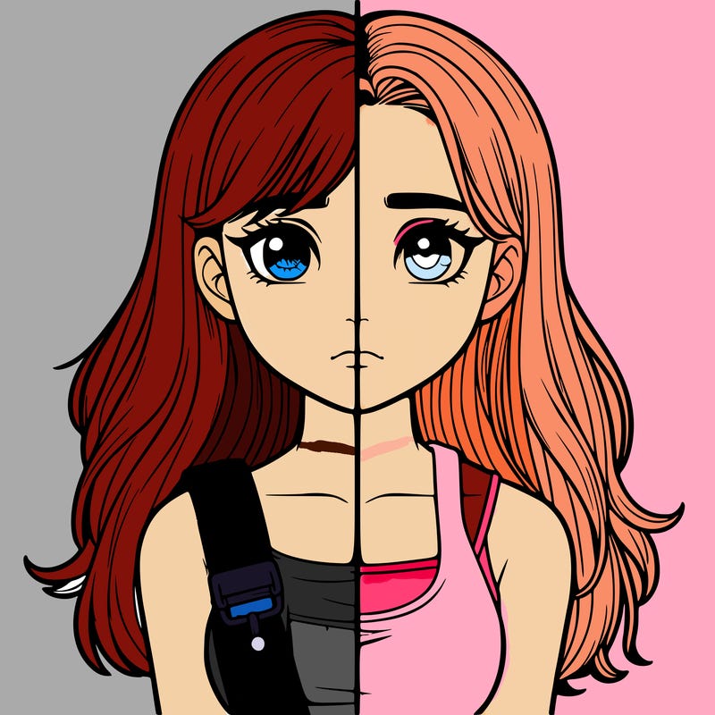 realistic girl split