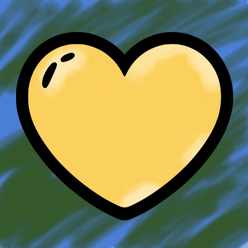a blank heart