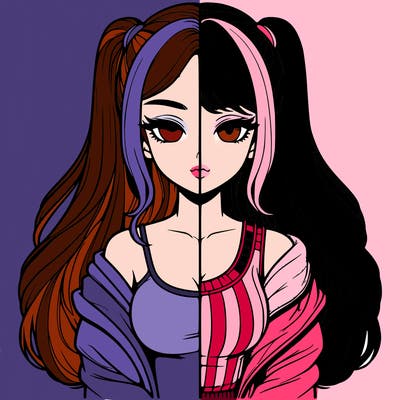 realistic girl split