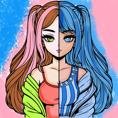 realistic girl split