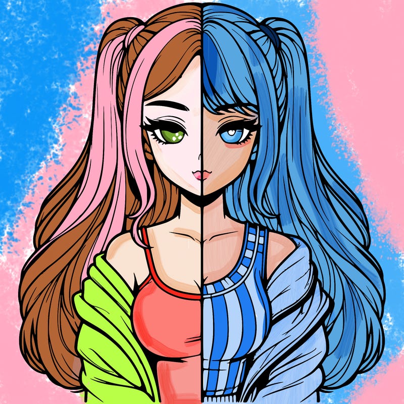 realistic girl split