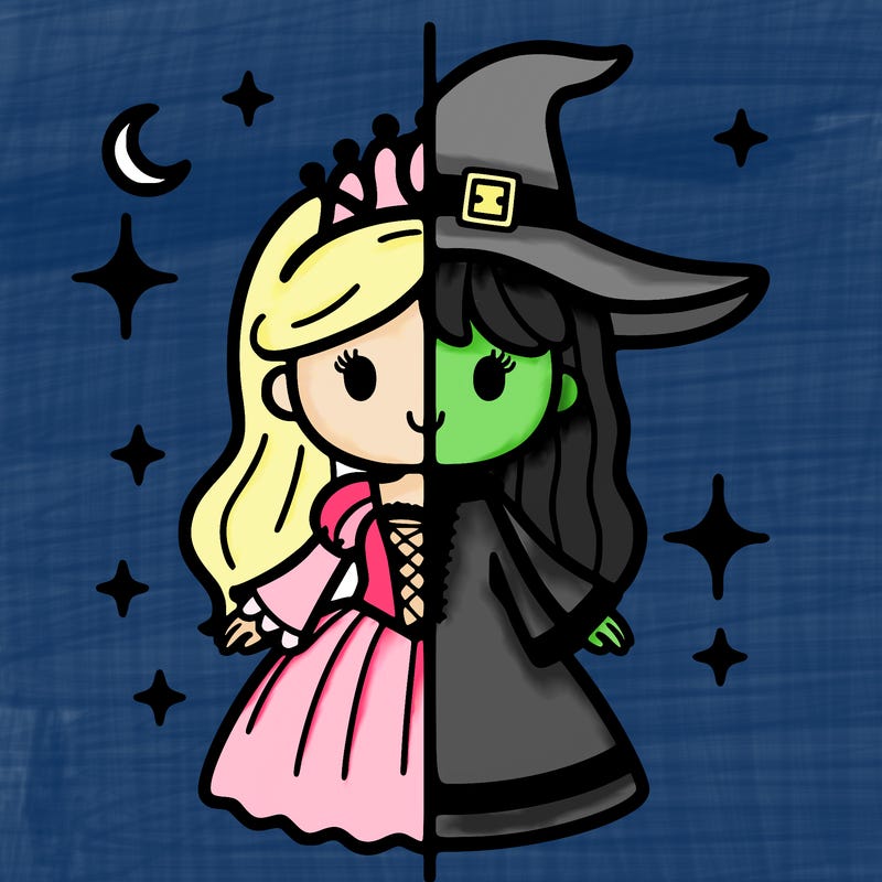 split princess and witch