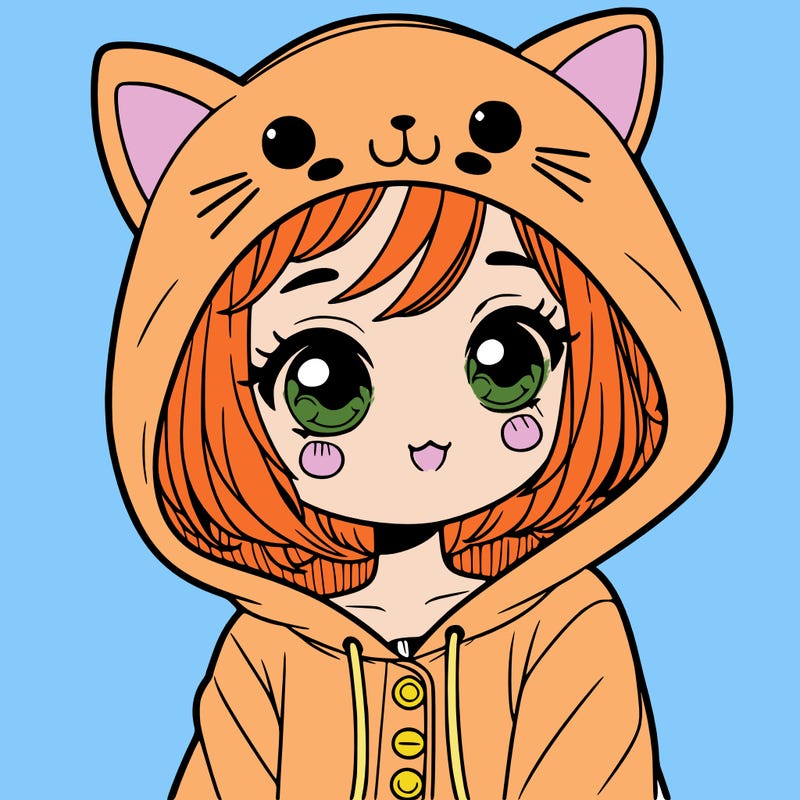 girl in cat hood