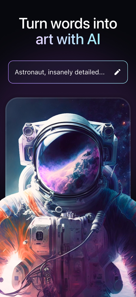 AI Art : Photo Video Generator - Detallada obra de arte de un astronauta generada a partir de texto utilizando inteligencia artificial
