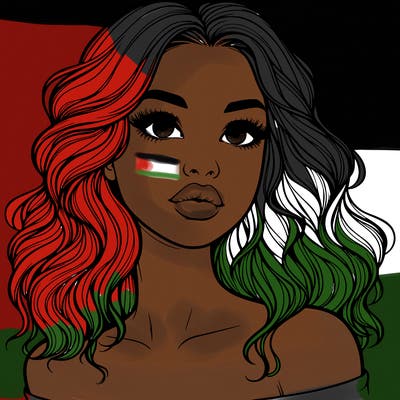 realistic girl with wavy hair and lips