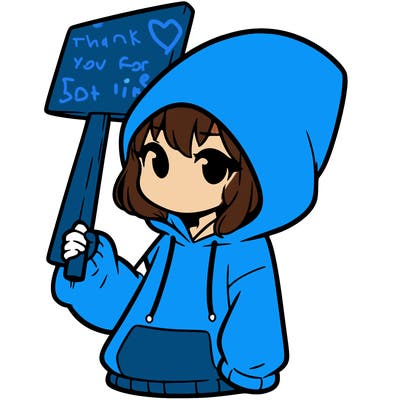 girl with oversized hoodie holding sign