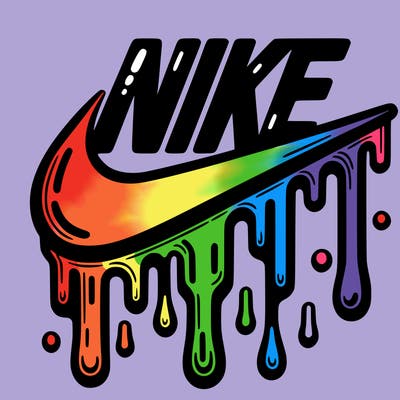 dripping nike logo