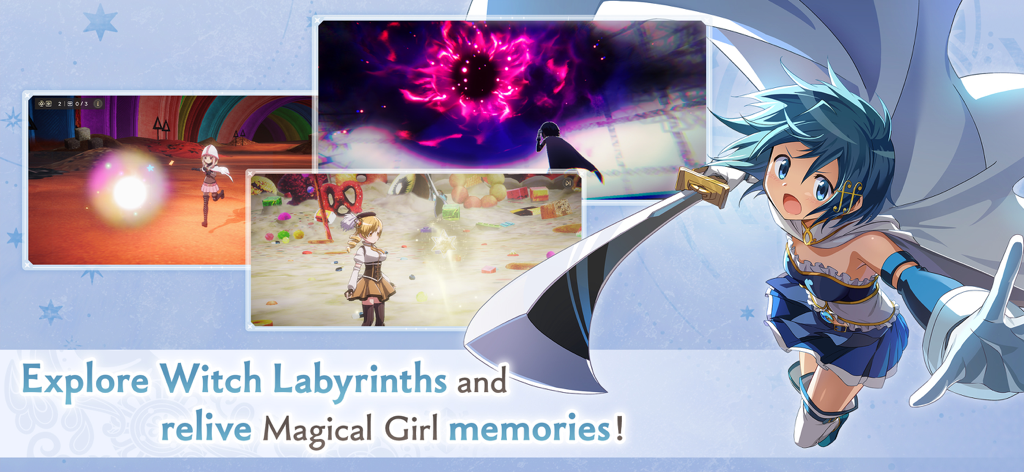 Madoka Magica Magia Exedra - Sayaka Miki e jogabilidade 3D de Labirinto de Bruxa em Madoka Magica Magia Exedra