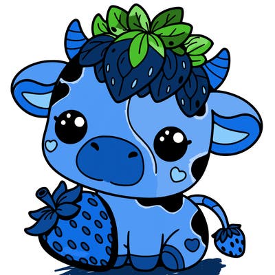 cute strawberry cow